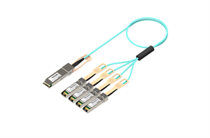 Изображение 100G QSFP28 to 4x25G QSFP28 AOC 1m 2m 10m 20m 850nm Multi mode Active Optical Cable 100G QSFP28 to 4x25G SFP28 AOC