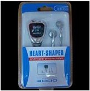 3in1 heart-shaped earphone with FM radio for