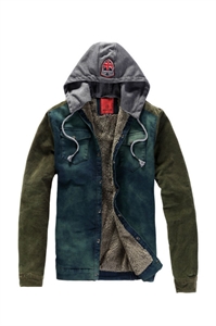 Fashion Style Jean Jacket With Hoodie For Men