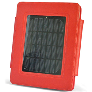 FS00163 4400mah Calfskin Solar Charger Skin Case Cover for iPad 3