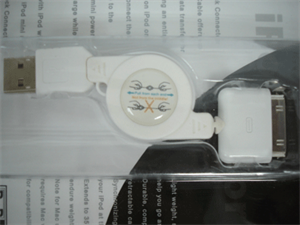 Image de FirstSing  IPOD010 Retractable USB to IPOD cable