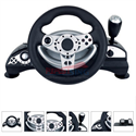Picture of FirstSing FS18143 5 in 1 Wired Vibration Steering Wheel for PS3/PS2/XBOX/GC/PC