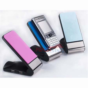 Image de FirstSing FS09059 Multifunction USB 2.0 Desktop Cell Phone Holder/USB HUB With Mobile Phone Charger