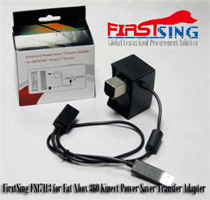 FirstSing FS17113 for Fat Xbox 360 Kinect Power Saver Transfer Adapter 