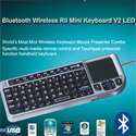 FirstSing FS00127 Bluetooth Wireless Rii Mini Keyboard V2 LED 