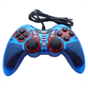 Image de FirstSing FS10038 Dual-Shock USB Joypad Controller Gamepad for PC (Red + Blue)