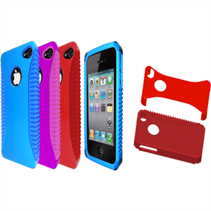 Picture of FirstSing FS09239 for iPhone 4S 4G (AT&T) Bi-Layered Protector Case with Side Grip