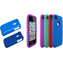 Image de FirstSing FS09234 for iPhone 4S 4G 2 in1 Hybrid Blue/Green hard case silicone cover