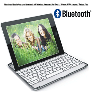 Image de China FirstSing FS00133 Aluminum Mobile Carry-on Bluetooth 3.0 Wireless Keyboard for iPad 2 / iPhone 4 / PC Laptop / Galaxy Tab 