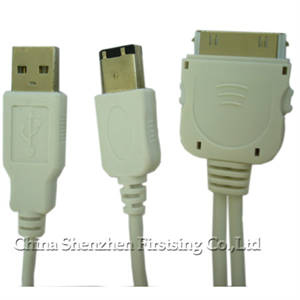 Image de FirstSing IPOD046  to USB 2.0 with firewire cable  for  IPOD