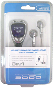 Picture of FirstSing FS22055 3in1 Heart-shaped Earphone With FM Radio for   PSP 2000 