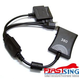 Image de FirstSing FS17078 New PS2 controller to Xbox 360 converter cable