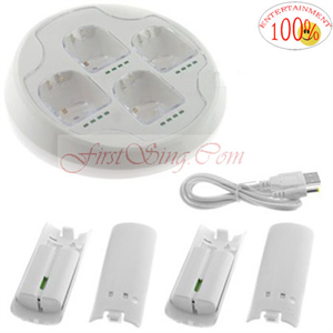 FirstSing FS19235 For Nintendo Wii Remote Control 4 Charge Dock Station の画像