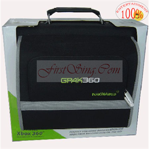 FirstSing XB3008 for XBox360 Black Deluxe Console Carry Case Bag の画像