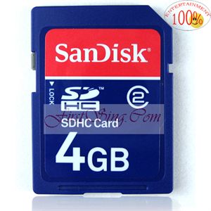 Image de FirstSing FS03009 Sandisk 4GB SDHC Flash Memory Card 4 GB (Compatable with Wii)