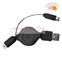 Image de FirstSing FS25040 2in1 Retractable USB Charging Cable for NDSi/NDSL
