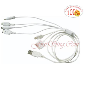 Изображение FirstSing FS25036 6in1 Usb Charge Cable for NDSi/NDSL/NDS/GBA SP/PSP/MINI 5P/iPOD/iPhone