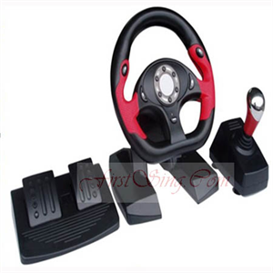 Firstsing FS10013 PC(USB) Wired Racing Wheel With Foot Pedal And Hand Gear Stand