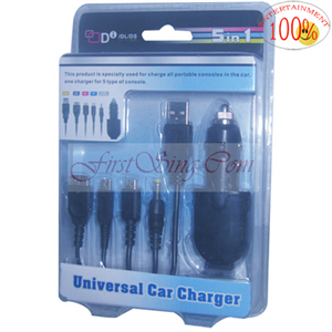 FirstSing FS25089 5 in 1 Car Charger for NDSi/NDS/NDSL/PSP/USB の画像