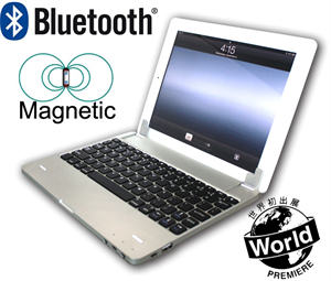 Picture of FS00173 World Premiere CobraShell Magnetic Bluetooth Keyboard for iPad 4 iPad 3 iPad 2 Android