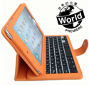 Изображение FS00316 for iPad mini 7 Carry-on Deluxe Bluetooth Keyboard Synthetic Leather Book Style Folio Case