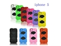 Picture of FS09332  Three Layer Silicone PC Hard Case Cover with Stand Belt Clip for iPhone 5