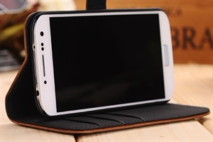 Picture of Firstsing for Samsung Galaxy S 4 GT-I9500 Android SmartphoneEvecase Leather Wallet Case