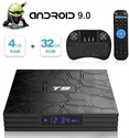 T9 Android 9.0 TV BOX 4GB 32GB RK3318 Quad Core Media Box Soporte 2.4GHz 5.0GHz WiFi 64 bits H.265 Bluetooth 4.0 DLNA UHD 4K TV Box Firstsing