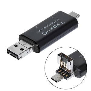 Изображение 3 in 1 OTG Type-c USB 3.1 Card Reader Multi Memory Cardreader Micro Combo to 2 Slot TF SD for Smartphone Windows Firstsing