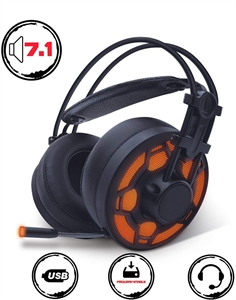 Изображение VIRTUAL 7.1 SURROUND SOUND USB PC STEREO Gaming Headset with Microphone Firstsing