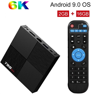 T95 Mini Android 9.0 TV Box 2GB RAM 16GB ROM H6 Quad core Smart TV Box 2.4GHz WiFi 3D 6K Android Box Streaming Media Player Firstsing の画像