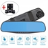 Image de 4.3 inch 1080P DVR full HD video recorder camera reverse dual lens dash cam rearview mirror