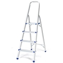 Folding 4 Steps Aluminum Stepladder 78CM Height, 4 Non-slip Feet, Max Load 150KG for Home Folding Ladder の画像