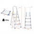 Folding 4 Steps Aluminum Stepladder 78CM Height, 4 Non-slip Feet, Max Load 150KG for Home Folding Ladder