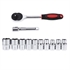 12pcs 1/4-Inch (6.3MM) Socket Set Ratchet Wrench Extension Shank Combo Tools for Car Repair の画像