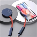 Picture of 15W Double Sided Wireless Charger Fast Suction Cup Wireless Charging Indicator Qi Charger for iPhone 12 Huawei