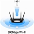 Изображение 3G / 4G LTE Cat.4 с рутером и модемом (до 150 Мбит / с), Wi-Fi 300 Мбит / с на 2,4 ГГц 802.11b / g / n, слот для SIM-карты, Ethernet 10/100 Мбит / с WAN + 3 LAN, PPTP / L2TP VPN-клиент, QoS, расширенный межсетевой экран, 4 x 6 дБи антенна