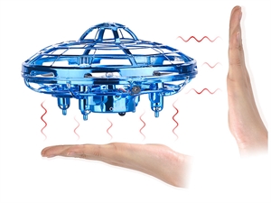 Self-flying 3D quadrocopter UFO vertical horizontal sensors の画像