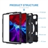 Picture of 360 Rotation Hand Strap Shoulder Strap Protective Case for iPad Pro 12.9 inch 3rd Gen 2018 4th Gen 2020