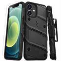 Heavy-Duty Military Grade Drop Protection with Kickstand Included Belt Clip Holster Tempered Glass for iPhone 12 Mini の画像