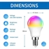 Изображение Интеллектуальная светодиодная лампа WLAN E14, 6 Вт, светодиодная лампа G45 RGB, заменяющая 40 Вт, интеллектуальную светодиодную лампу, управление через приложение Tuya Smart Life, набор
