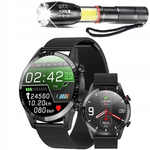 Smart Watch with Sleep Monitor, ECG Measurement, Heart Rate Monitor, Pressure Gauge, Blood Oxygenation Measurement の画像