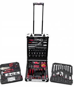 Toolbox 188 Pieces in Chrome Vanadium Steel and Trolley の画像