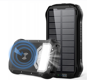 Picture of Power Bank Solar Qi Wireless Charger 26800mAh Large Capacity