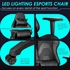 Picture of Gaming Chair with Footrest and Bluetooth Speakers Music Video Game Chair Racing chair with led light RGB LED strips