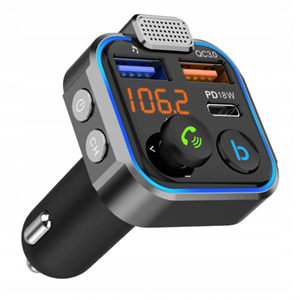 FM transmitter Bluetooth 5.0 Dual USB Charger QC3.0 の画像