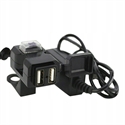 Изображение 3.1A Waterproof Motorcycle Dual USB Charger Kit