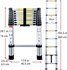 2.6m Telescopic Ladder New Aviation Aluminum Transport Length 45.5 cm