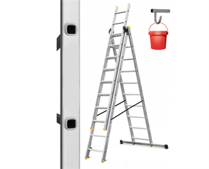 Picture of Ladder Aluminum 3x10 + HOOK for free Maximum Load 150 kg