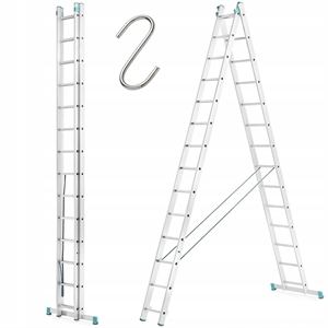 Изображение Лестница 2x14 ступенчатая алюминиевая малярная лестница